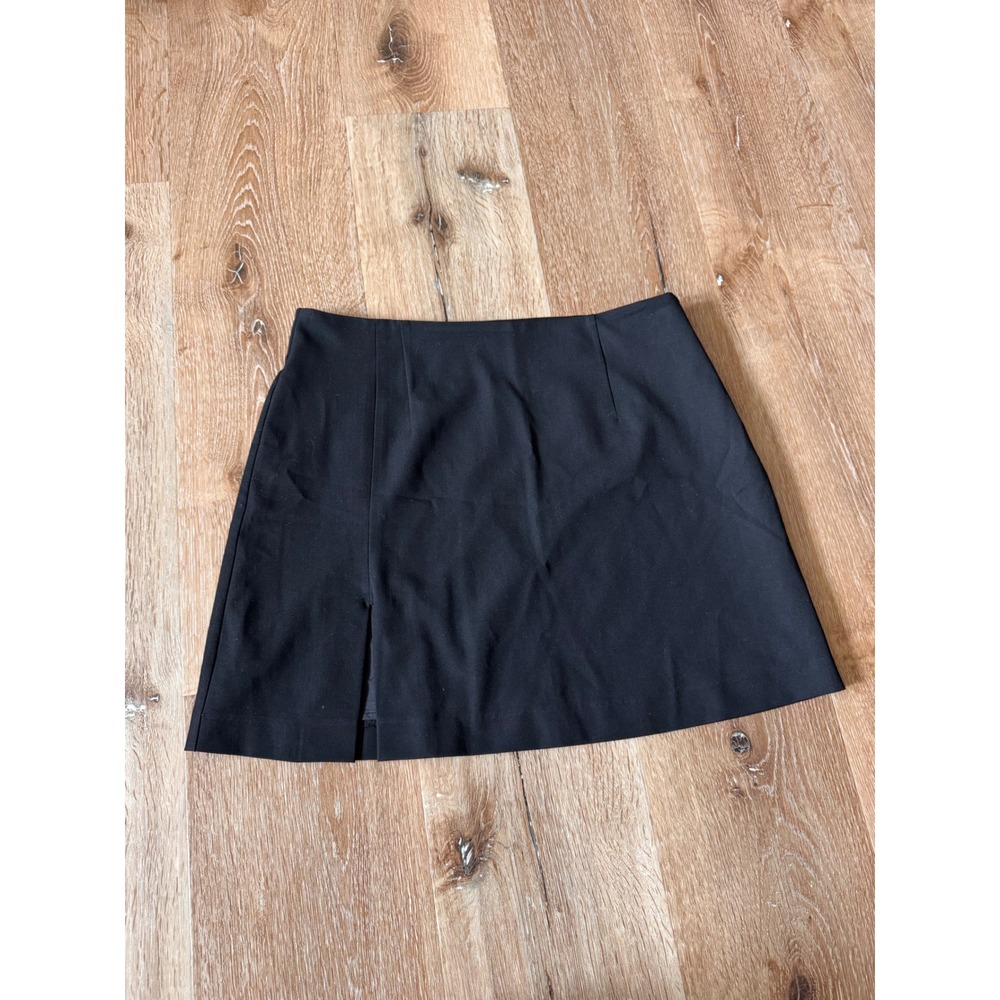 Djerf Avenue Black Mini Skirt Front Slit Size S
